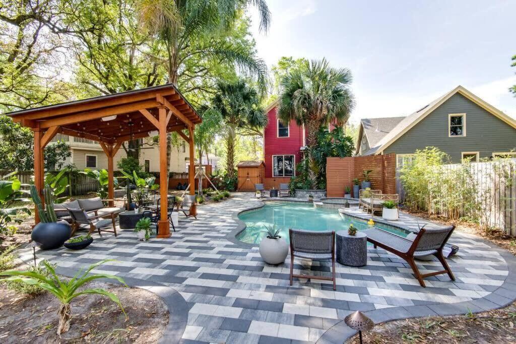 Unique Studio W Pool Spa & Gardens Near Downtown 傑克遜維爾 外观 照片
